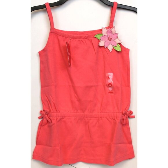 NEW 2006 Gymboree Island Fun Tank 12 Coral Pink Flower Tropical Vacation Summer - Picture 1 of 5